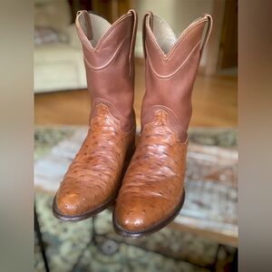 Tecovas Mens The Duke Pecan Ostrich Boots Size 8 D